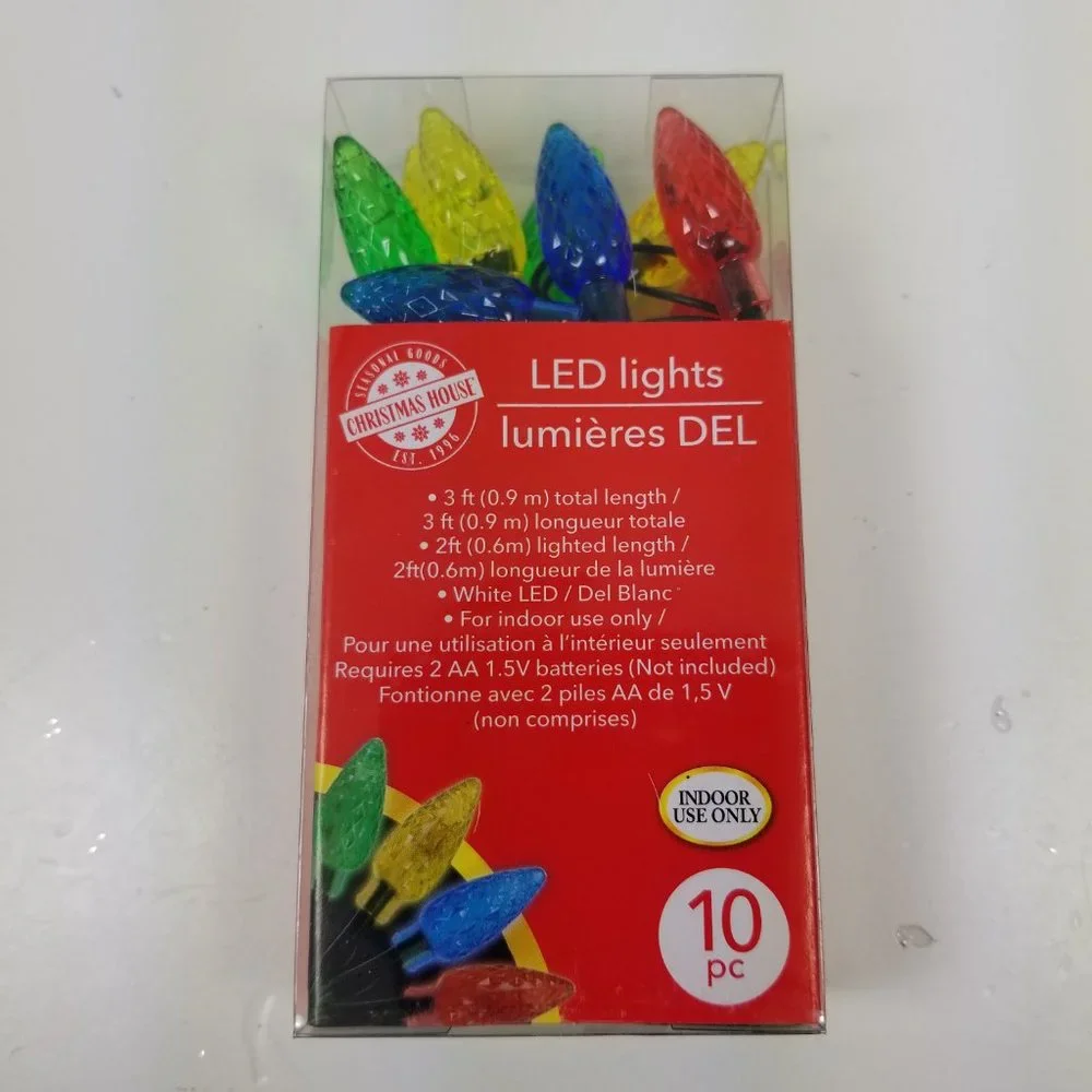 Christmas Led string of lights need AA Batteries